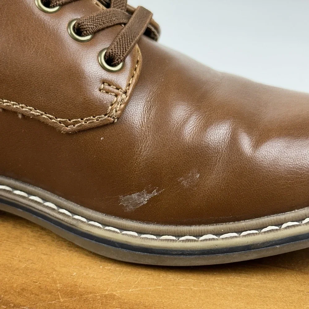 Little Kids Boys Nordstrom Jaxon Brown Faux Leather Dress Shoes Oxfords Size 13